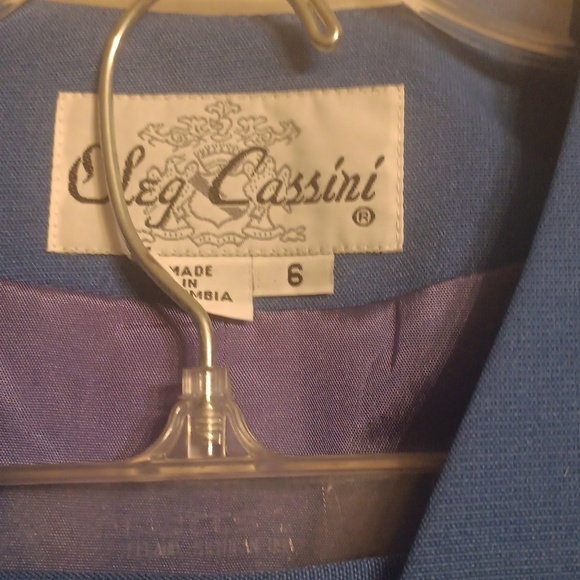 Oleg Casssi Blue Women's Blazer and Skirt Set Size 6 - Picture 4 of 8